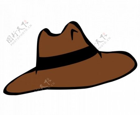 棕色的帽子矢量插画