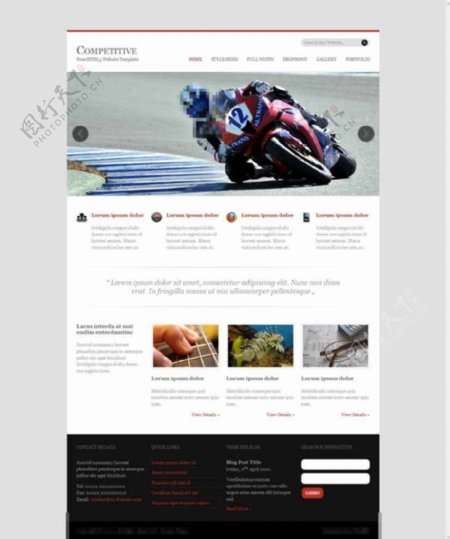 简洁的摩托车企业网站模板