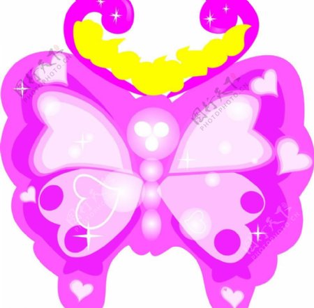 粉红色蝴蝶图片