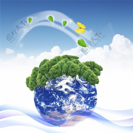 绿色环保创意模板PSD下载