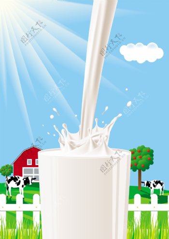 牛奶主题矢量4