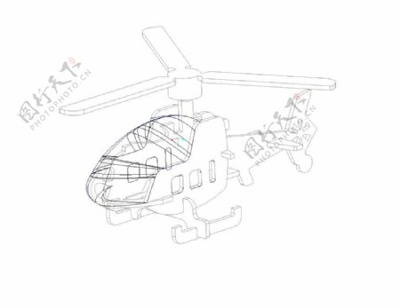 玩具直升机模型