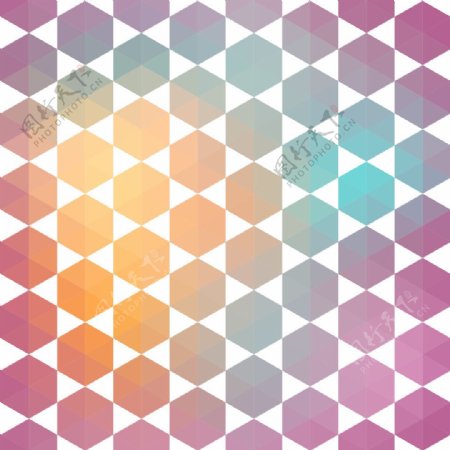 几何图形的纹理与光谱的影响几何背景矢量新潮流模式