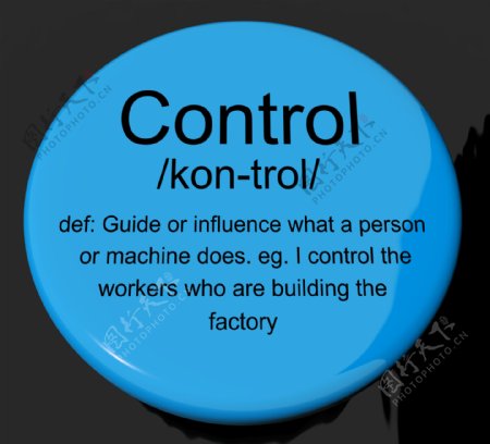 控制的定义按钮显示遥控操作或控制器
