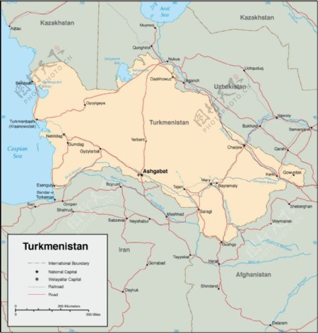 土库曼斯坦地图