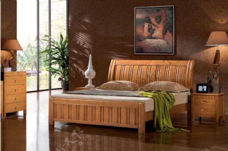 实木床免费图实木床背景实木床图片