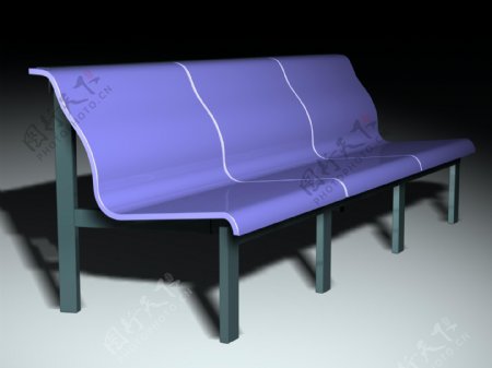 公共座椅3d模型家具图片素材55