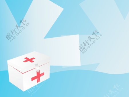 白色的急救箱与红十字会