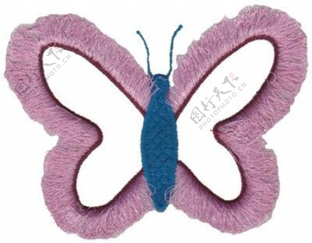 绣花动物昆虫蝴蝶卡通免费素材