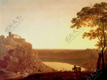 内米河日落之景图片