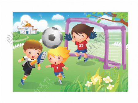 儿童足球运动图片