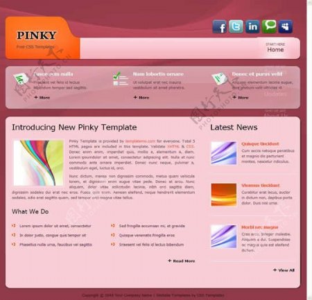 国外PINKY创意网站模板