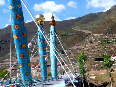 藏族特色桥图片