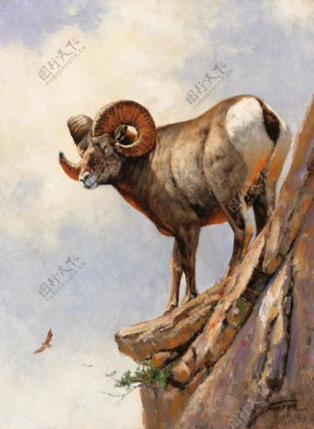 鍔墿19高清西方画家写实动物油画印象派油画装饰画背景墙