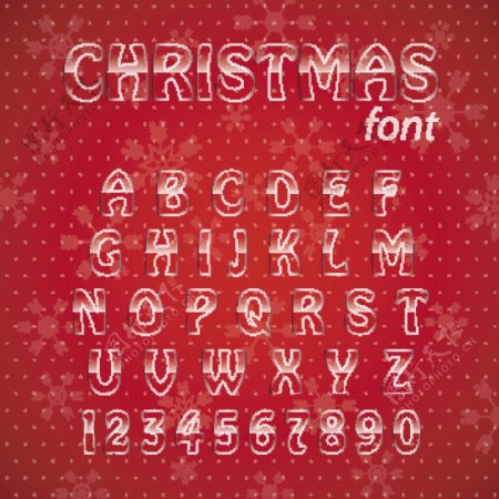 圣诞节的透明字母创新载体