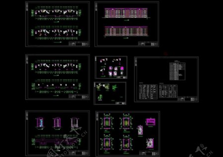 五层板式住宅楼cad图纸