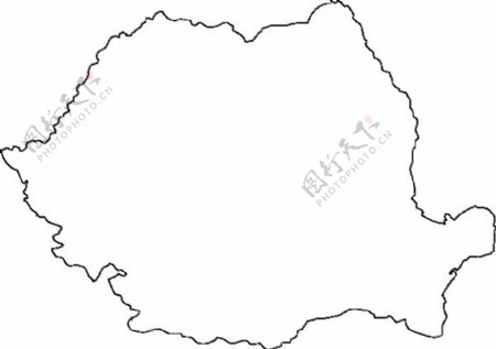 罗马尼亚地图轮廓剪贴画
