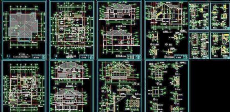 别墅建筑CAD施工图