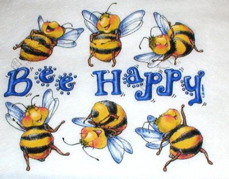 位图卡通动物蜜蜂文字英文免费素材