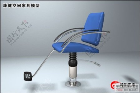 美发专用椅子3d模型家具图片3
