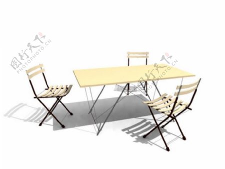 漂亮的桌椅3d模型家具图片素材86