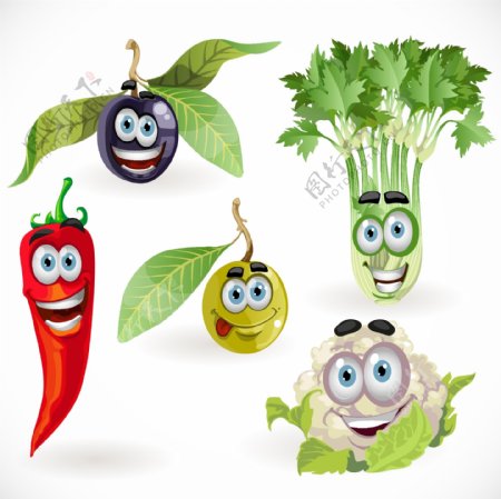 蔬菜的卡通人物