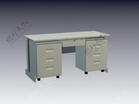 办公家具办公桌3d模型3d素材模板112