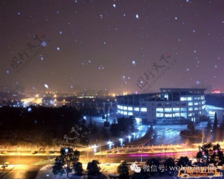农林大学雪景图片