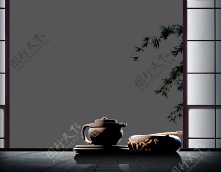 中式地产茶壶图片
