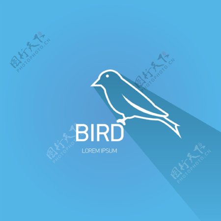 鸟类标志矢量素材.