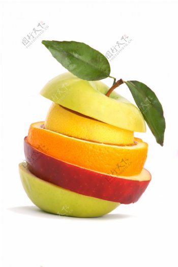 叠加成型的水果