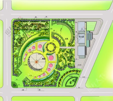 地产花园设计效果图PSD分层