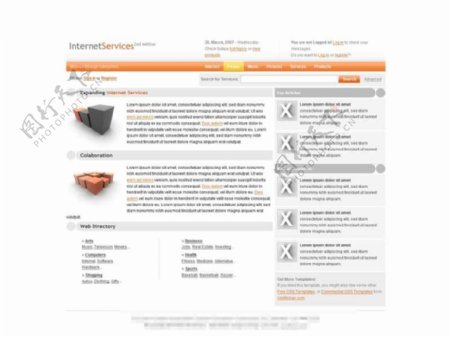橙色色调商务企业网站CSS模板