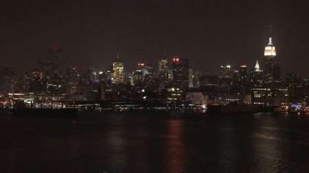 纽约的天际线在夜间股票视频视频免费下载