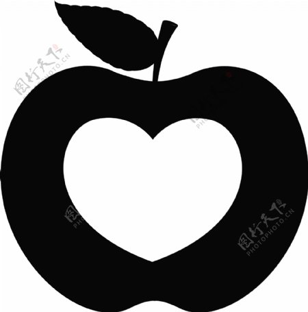黑苹果形状的心