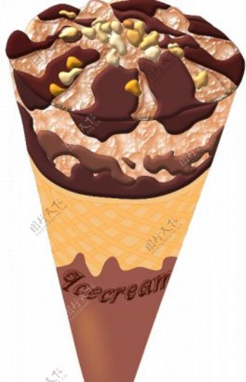 巧克力冰淇淋矢量图形