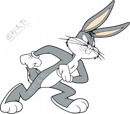 印花矢量图卡通动物兔子兔八哥可爱卡通免费素材