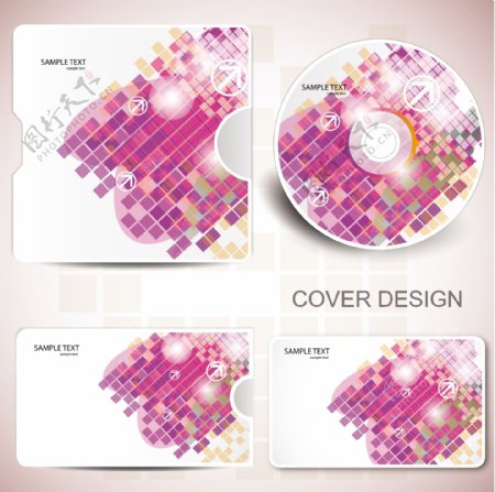 彩抽象图案cd包装
