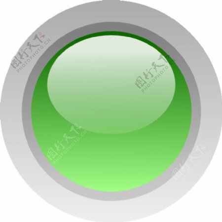 LED绿色剪贴画圆