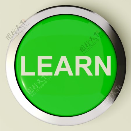 学习按钮或图标或在线学习教育