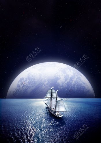 驶向月亮的船