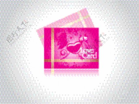 粉红色的爱心卡的背景设置