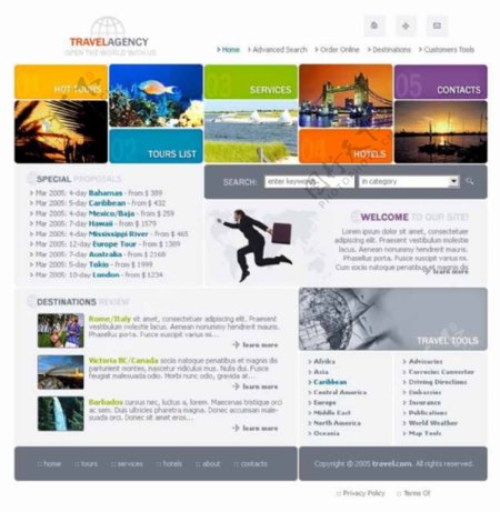 国际之旅信息网页模板