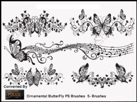 蝴蝶图案PS笔刷