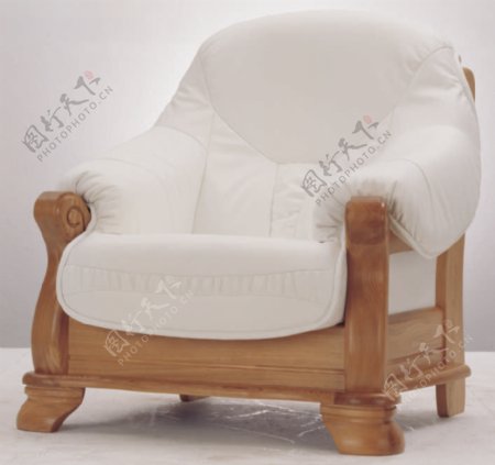 欧洲风格的白色沙发3D模型