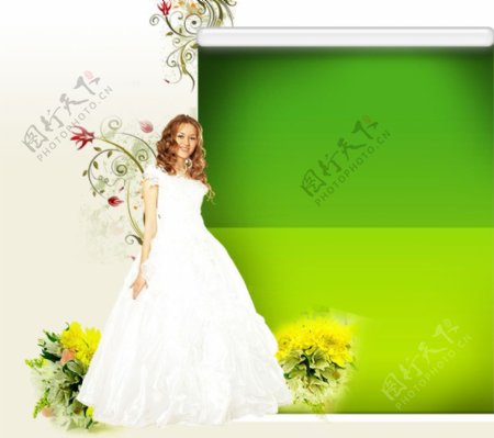 绿色婚庆交友网站模板