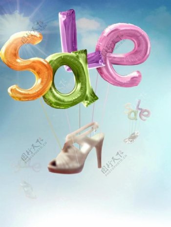 夏季鞋子sale广告海报PSD素材