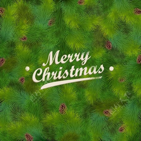 绿色圣诞节主题海报矢量