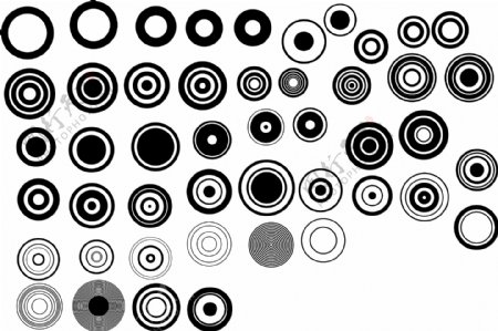 黑白设计元素系列矢量素材1简单圆形