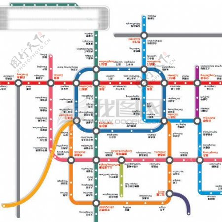 上海地铁交通矢量图